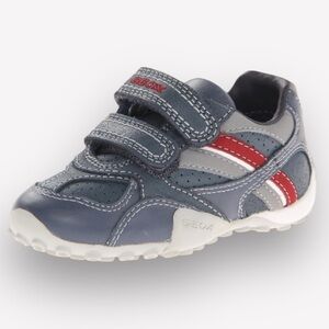 🇪🇸🥑New in box Geox breathable shoe sneaker J Snake BC gray blue red US 13